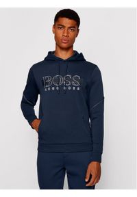 BOSS - Boss Bluza Soody TR 50436224 Granatowy Regular Fit. Kolor: niebieski. Materiał: syntetyk, bawełna