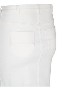 Zizzi Spódnica jeansowa J10771A Biały Regular Fit. Kolor: biały. Materiał: jeans #6