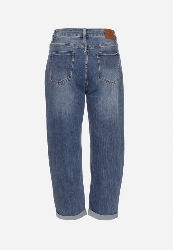 Born2be - Niebieskie Jeansy o Kroju Mom Fit z Regularnym Stanem Rilarisse. Okazja: na co dzień. Kolor: niebieski. Styl: casual