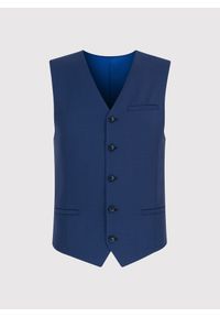 Pako Lorente - PAKO LORENTE – Granatowa męska elegancka kamizelka. Okazja: na wesele, na ślub cywilny. Kolor: niebieski. Materiał: wiskoza, poliester. Styl: elegancki #7