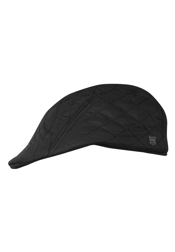 Kaszkiet z Nausznikami Czarny Pikowany Jesienno-Zimowy, Ocieplany Polarem, Bez Regulacji -Pako Jeans. Kolor: czarny. Materiał: poliester. Sezon: jesień, zima