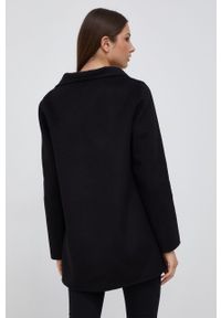 Lauren Ralph Lauren Płaszcz wełniany kolor czarny przejściowy. Okazja: na co dzień. Kolor: czarny. Materiał: wełna. Wzór: gładki. Styl: casual #4