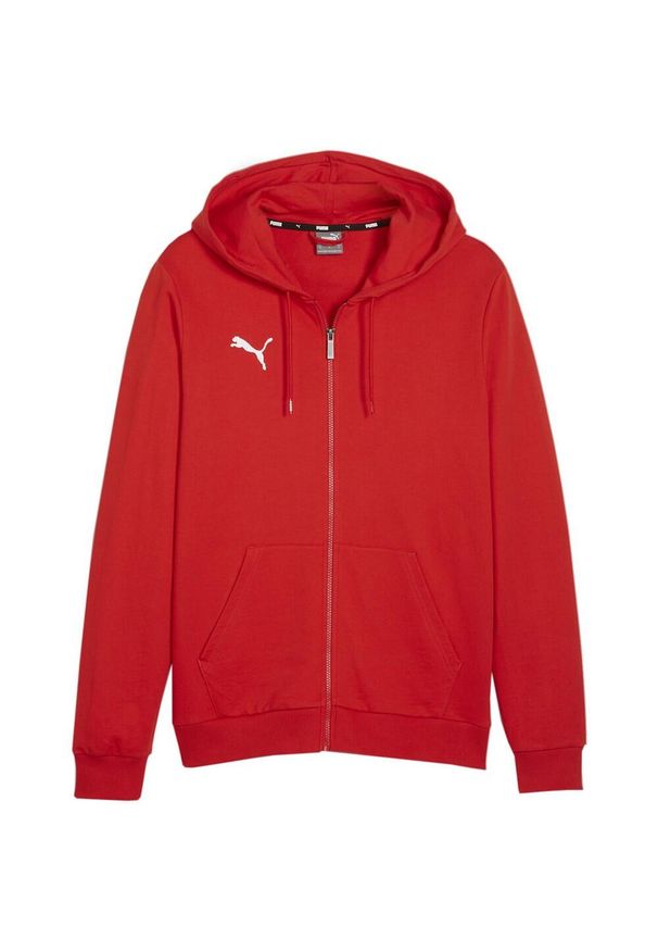 Puma - Męska Bluza Z Kapturem Team Goal Casual Full Zip. Typ kołnierza: kaptur. Kolor: czerwony