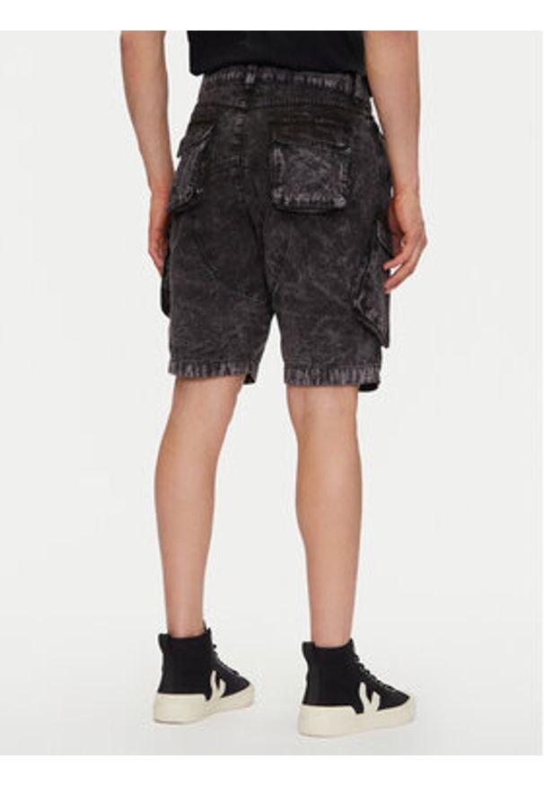 Alpha Industries Szorty jeansowe Canvas Acid Short 156259 Czarny Regular Fit. Kolor: czarny. Materiał: bawełna