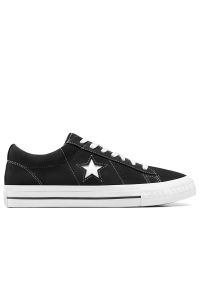 Buty unisex Converse One Star 95 A14711C - czarne. Okazja: na co dzień. Zapięcie: sznurówki. Kolor: czarny. Materiał: guma, zamsz, skóra, syntetyk. Szerokość cholewki: normalna. Styl: retro, casual