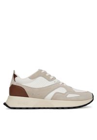 BOSS Sneakersy Jonah 50542119 Beżowy. Kolor: beżowy. Materiał: zamsz, skóra