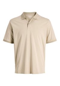 Jack & Jones - Jack&Jones Polo Jaxon 12268227 Beżowy Regular Fit. Typ kołnierza: polo. Kolor: beżowy. Materiał: bawełna #4