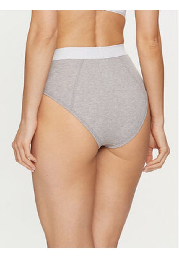 VERSACE - Versace Figi klasyczne z wysokim stanem 1013505 Szary. Stan: podwyższony. Kolor: szary. Materiał: bawełna