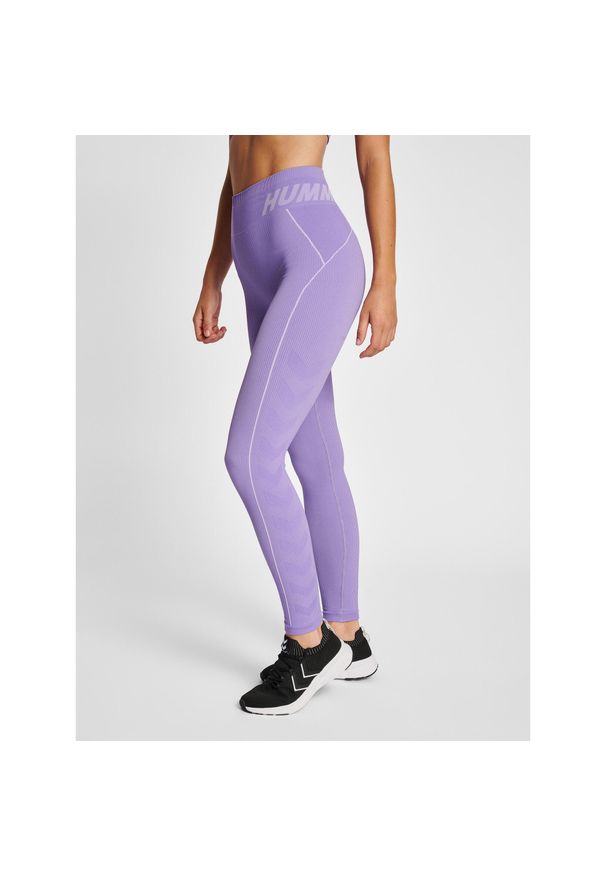 Legging bezszwowa kobieta Hummel Te Christel. Kolor: fioletowy, niebieski, wielokolorowy. Materiał: prążkowany, dzianina, materiał. Sport: fitness