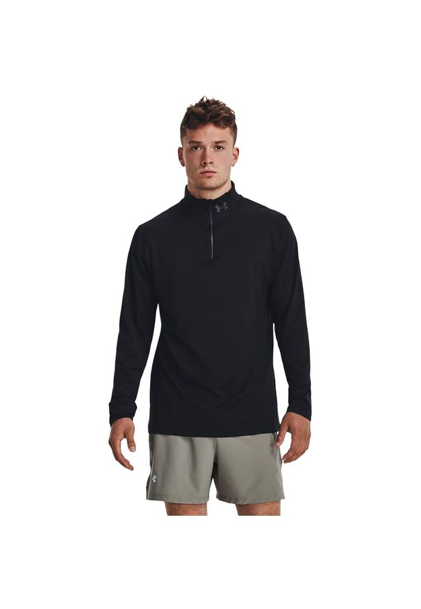 Longsleeve do biegania męski Under Armour Launch Pro 1/4 Zip. Kolor: czarny. Długość rękawa: długi rękaw