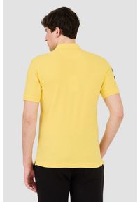 La Martina - LA MARTINA Żółte męskie polo z małym logo, Rozmiar XL. Typ kołnierza: polo. Kolor: żółty #4