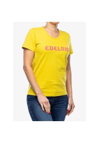 EDELRID - Koszulka bawełniana damska Edelrid Corporate T-Shirt II. Kolor: żółty. Materiał: bawełna #1