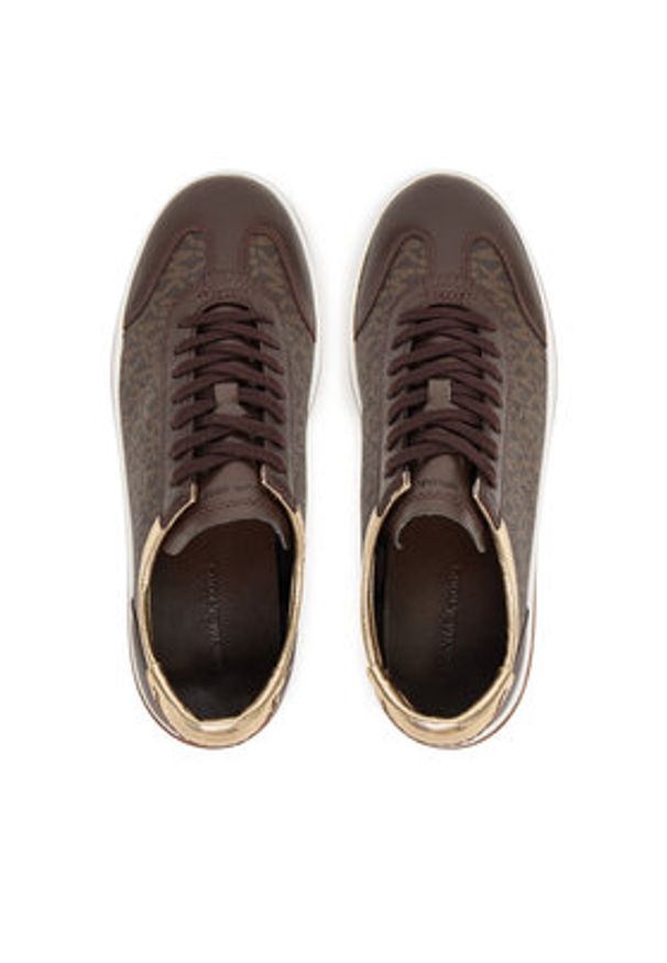 MICHAEL Michael Kors Sneakersy Hayes 43T5HYFS2L Brązowy. Kolor: brązowy. Materiał: skóra