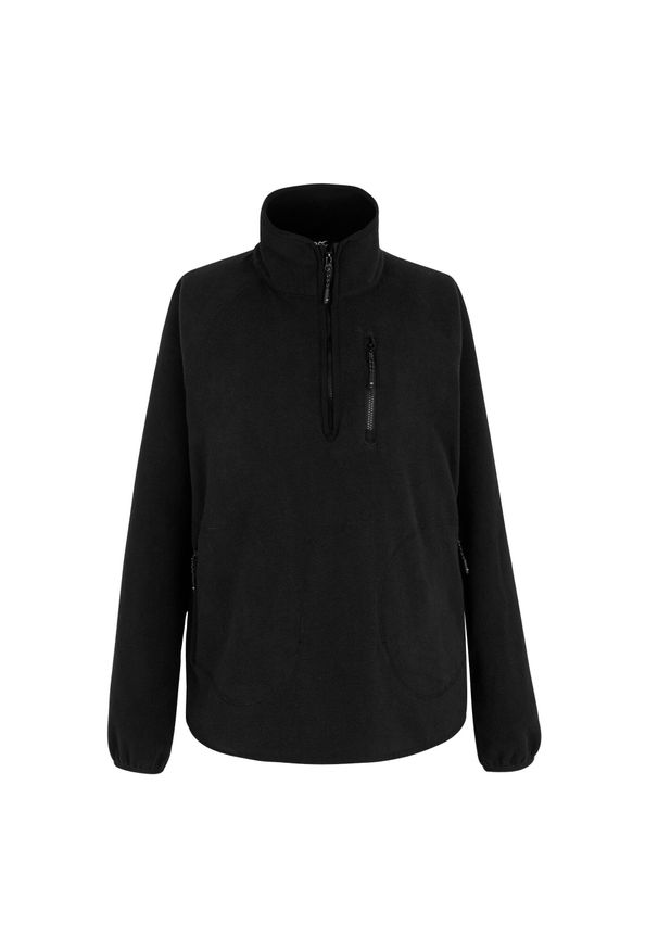 Regatta - Polarowy Top Damski Krótki Suwak Frankie. Kolor: czarny. Materiał: polar. Długość: krótkie. Sezon: zima