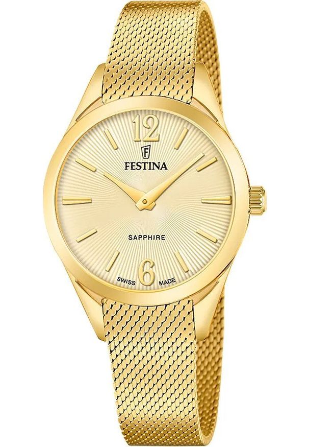 Zegarek damski Festina F20077-3 złoty. Kolor: złoty