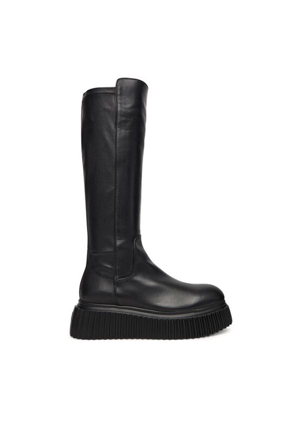 AGL Kozaki Gloria D751567PGK06891013 Czarny. Kolor: czarny. Materiał: skóra