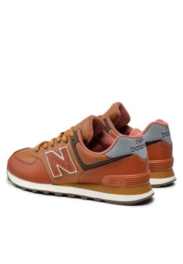 New Balance Sneakersy ML574OMA Brązowy. Kolor: brązowy. Materiał: skóra. Model: New Balance 574
