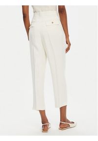 Elisabetta Franchi Spodnie materiałowe PA-094-52E2-V450 Écru Regular Fit. Materiał: len