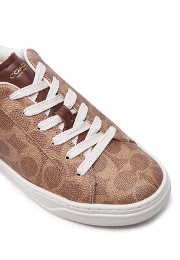 Coach Sneakersy High Line CW970 Brązowy. Kolor: brązowy. Materiał: skóra