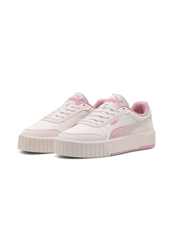 Puma - Damskie sneakersy Carina Mia Satin Princess PUMA Jasmine Flower Pinkscape Pink. Okazja: na co dzień. Kolor: różowy. Sport: turystyka piesza, tenis