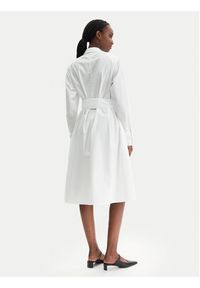 Karl Lagerfeld - KARL LAGERFELD Sukienka koszulowa B1W13026 Biały Regular Fit. Typ kołnierza: dekolt w karo. Kolor: biały. Materiał: bawełna. Typ sukienki: koszulowe #3