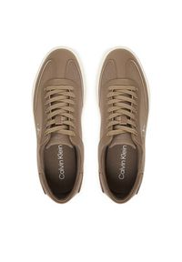 Calvin Klein Sneakersy Low Pro Cups Wt Canv Mg HW0HW03145 Brązowy. Kolor: brązowy. Materiał: materiał #3