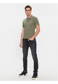 Calvin Klein Jeans Polo Tipping J30J315603 Zielony Regular Fit. Typ kołnierza: polo. Kolor: zielony. Materiał: bawełna #4