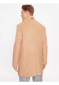 JOOP! Płaszcz wełniany 30037689 Brązowy Regular Fit. Kolor: brązowy. Materiał: wełna