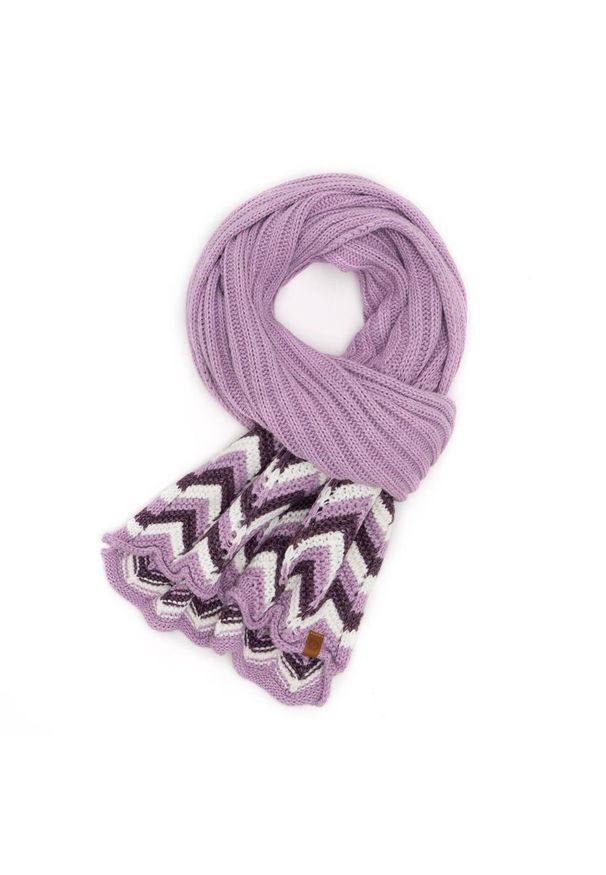 BRODRENE - Szal damski lawendowy Brodrene 1010696-LAVENDER. Kolor: fioletowy. Materiał: materiał