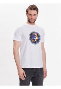 Karl Lagerfeld - KARL LAGERFELD T-Shirt Crew Neck 755072 532251 Biały Regular Fit. Typ kołnierza: dekolt w karo. Kolor: biały. Materiał: bawełna #1