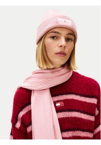Tommy Jeans Czapka Tjw Linear Beanie AW0AW17913 Różowy. Kolor: różowy. Materiał: materiał, bawełna #3