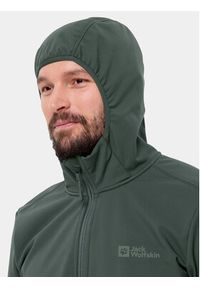 Jack Wolfskin Kurtka softshell Bornberg Hoody 1307471 Khaki Regular Fit. Kolor: brązowy. Materiał: softshell, syntetyk