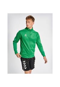 Bluza sportowa dla dorosłych Hummel Core XK Poly Zip Sweat. Kolor: zielony