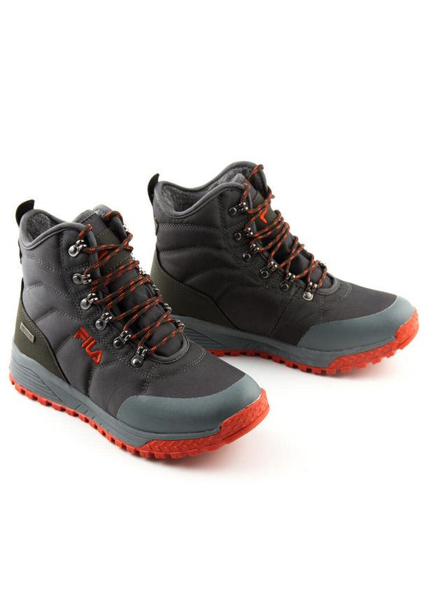 Buty męskie Fila Lavarone mid ocieplane zimowe. Kolor: szary. Sezon: zima