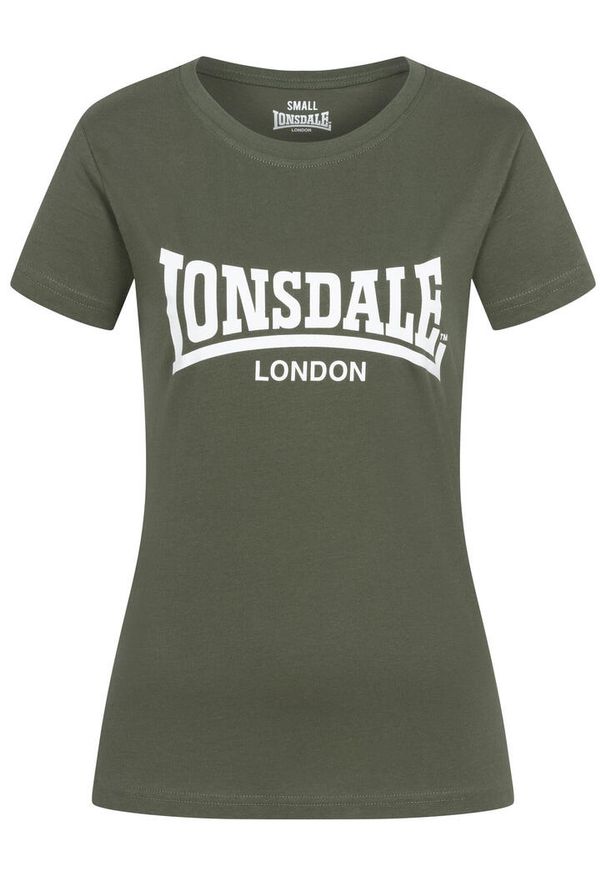 Koszulka damska Lonsdale Cartmel. Kolor: wielokolorowy, biały, zielony. Materiał: bawełna, materiał