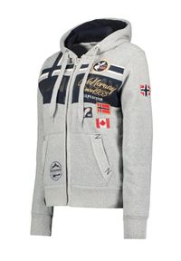 Bluza sportowa damska Geographical Norway Garadock. Kolor: szary. Materiał: bawełna, poliester