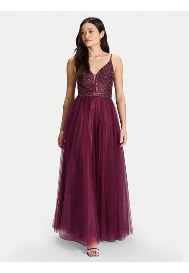 Hey Kyla Sukienka wieczorowa 5AJ127HK Bordowy Regular Fit. Kolor: czerwony. Materiał: syntetyk. Styl: wizytowy