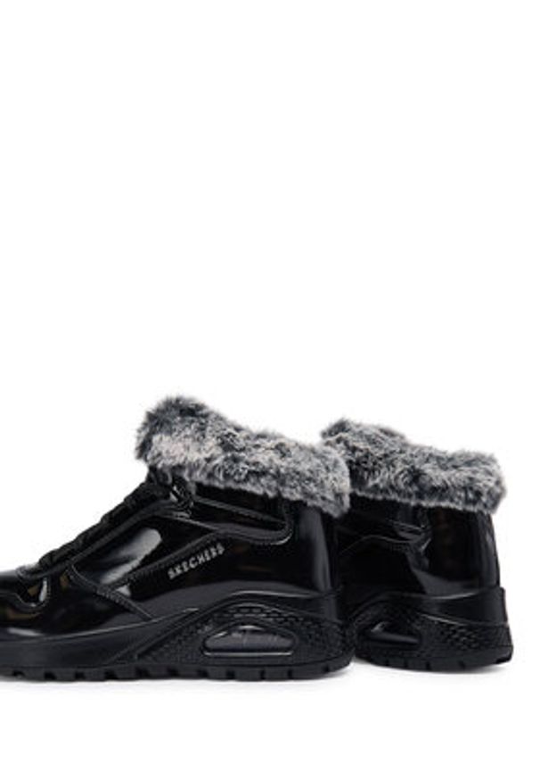 skechers - Skechers Trzewiki Uno Rugged 168126/BBK Czarny. Kolor: czarny. Materiał: skóra