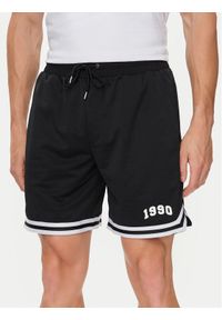 Jack & Jones - Jack&Jones Szorty sportowe Jpstbill 12255529 Czarny Wide Leg. Kolor: czarny. Materiał: syntetyk. Styl: sportowy