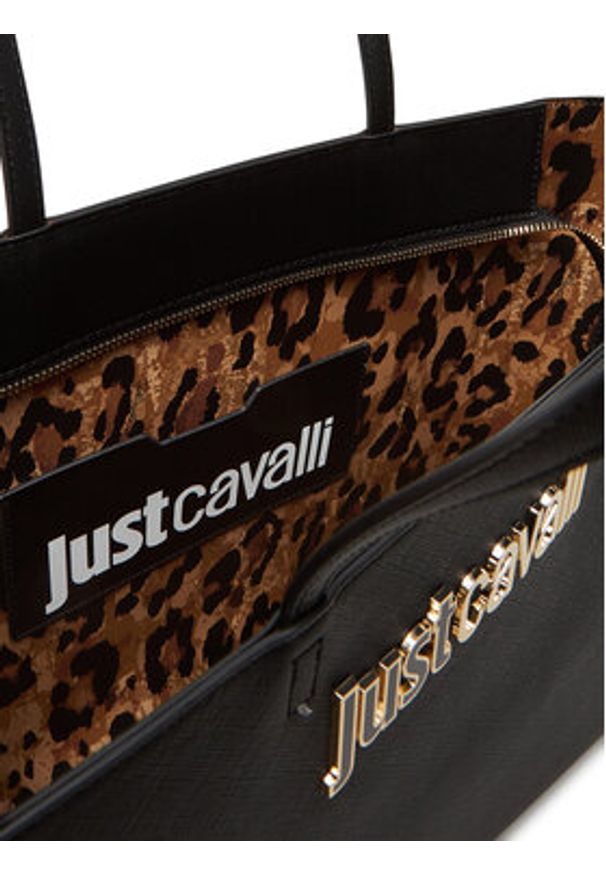 Just Cavalli Torebka 78RA4BB9 ZS766 Czarny. Kolor: czarny. Materiał: skórzane