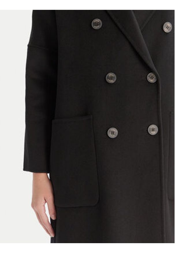 ViCOLO Płaszcz wełniany TF0001 Czarny Regular Fit. Kolor: czarny. Materiał: syntetyk