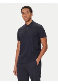BOSS Polo Mirror QZ 50548653 Granatowy Relaxed Fit. Typ kołnierza: polo. Kolor: niebieski. Materiał: bawełna