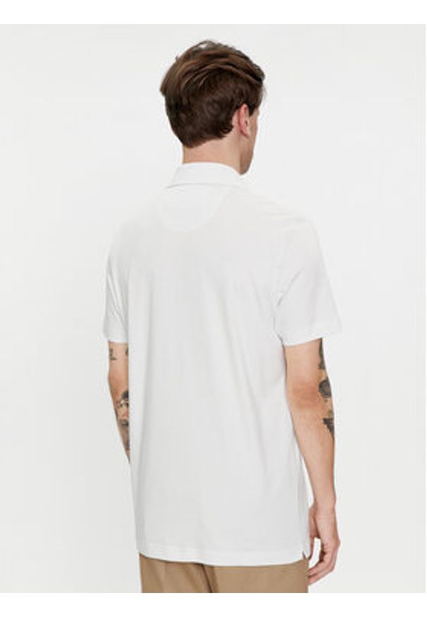 Baldessarini Polo B4 10044/000/5190 Biały Regular Fit. Typ kołnierza: polo. Kolor: biały. Materiał: bawełna