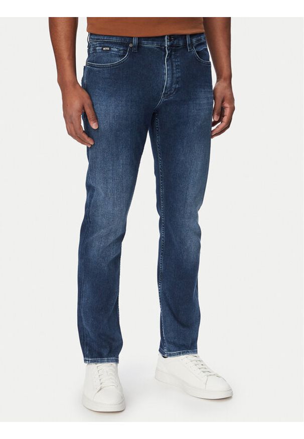 BOSS Jeansy Delaware 50557490 Granatowy Slim Fit. Kolor: niebieski