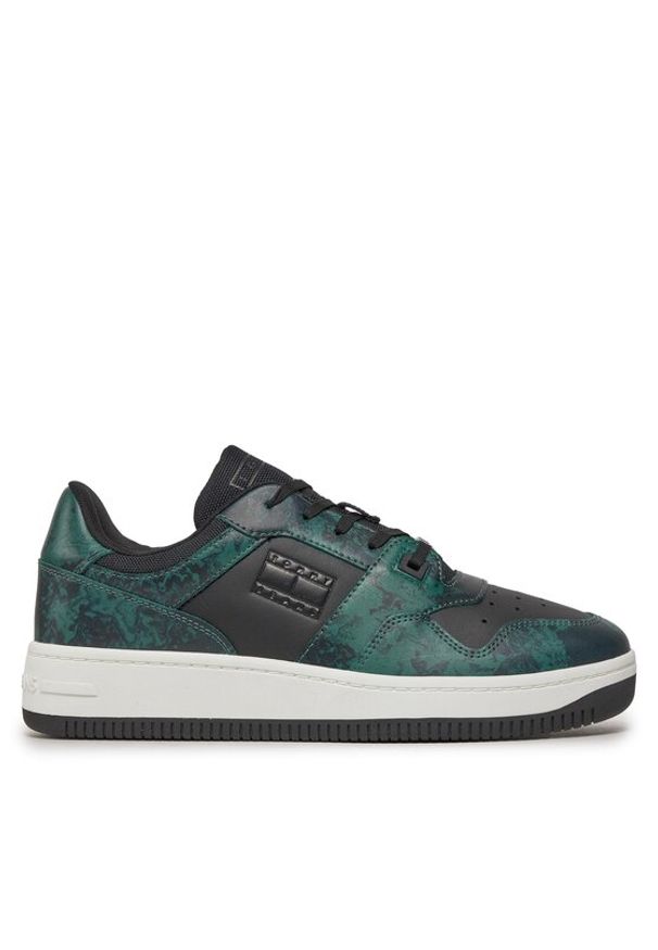 Tommy Jeans Sneakersy Tjm Retro Basket Print EM0EM01348 Zielony. Kolor: zielony. Wzór: nadruk