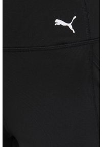 Puma legginsy treningowe Favourite FOREVER 52026701 damskie kolor czarny gładkie. Kolor: czarny. Materiał: skóra, materiał. Wzór: gładki. Sport: fitness