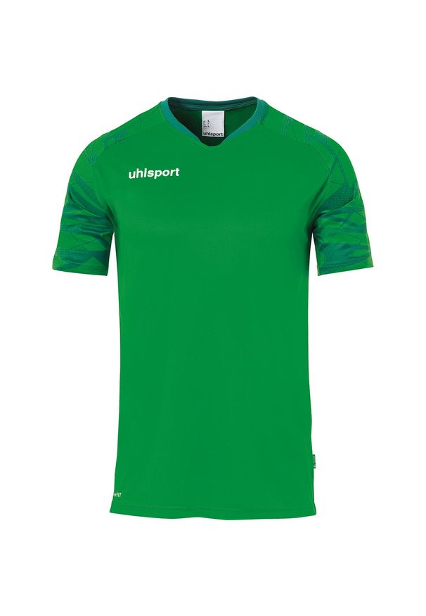 UHLSPORT - Jersey Uhlsport Goal 25. Typ kołnierza: dekolt w kształcie V. Kolor: wielokolorowy, biały, zielony. Materiał: jersey. Sport: piłka nożna