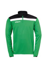 UHLSPORT - Bluza piłkarska dla dzieci Uhlsport Offense 23 1/4 zip. Kolor: zielony, czarny, wielokolorowy. Sport: piłka nożna