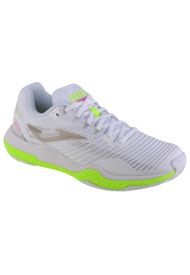 Buty do tenisa ziemnego damskie Joma T.POINT LADY z amortyzacją. Kolor: zielony, biały, wielokolorowy. Sport: tenis