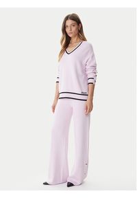 Liu Jo Sport Spodnie dzianinowe TF5252 MS59L Różowy Relaxed Fit. Kolor: różowy. Materiał: syntetyk. Styl: sportowy #6